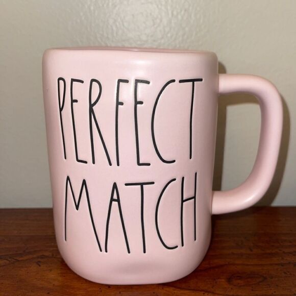Rae Dunn by Magenta LL “Perfect Match" Pink Coffee Mug New - Picture 2 of 3